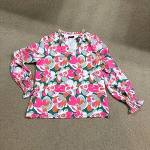 Mascomoda Bright Floral Long Sleeve Women's Top Med